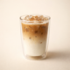 Iced coffee with layers in a glass